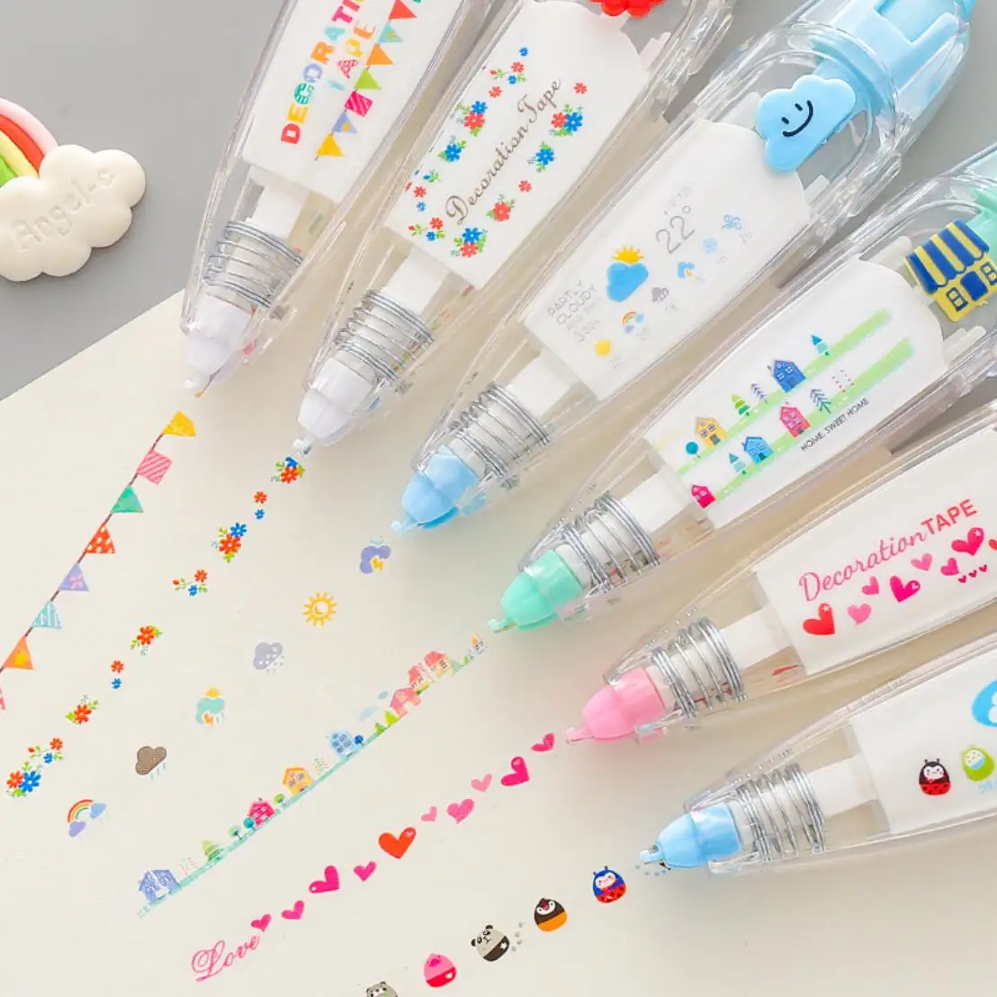 Correction Tape Mini Cartoon Pattern Mechanical Design Decorative For DIY Journal