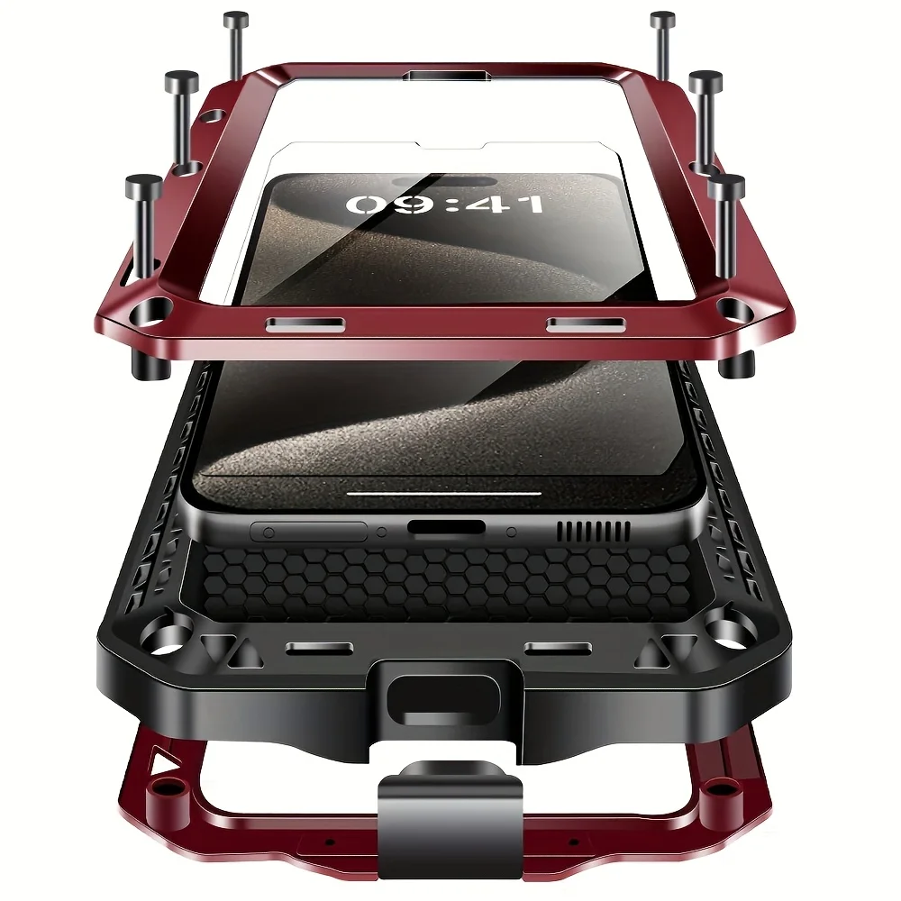 Premium Metal Doom Armor Case - 360° Shockproof Full Body Protective Cover