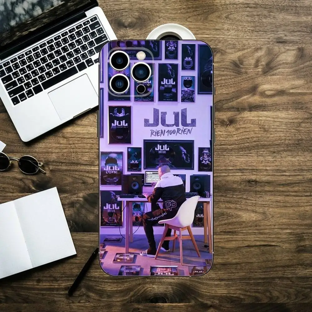 Sleek Black Silicone Phone Case by J-Julien Mari