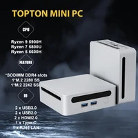2025 Mini PC AMD Ryzen 7 7730U 9 5900HX Mini Computer with AMD Radeon Graphics Dual 4K Display/ 4*USB/Type-C Home/Office/Gaming 1