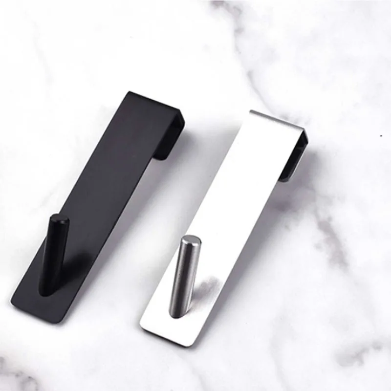 Stainless Steel Over Glass Door Shower Towel Rack S-Shape Bathroom Bathrobe Hanger Holder Hooks multifunctional hooks shower towel rack heavy duty hooks
