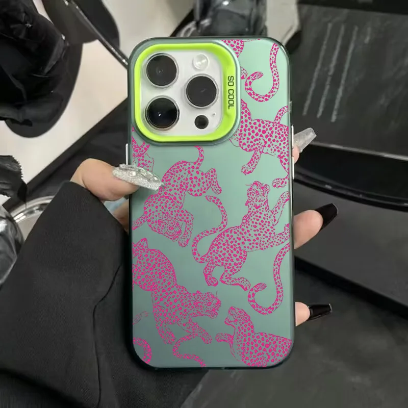 Custodia leopardata per iPhone 16 Pro Max Cover iPhone 17 Air 16e 15 12