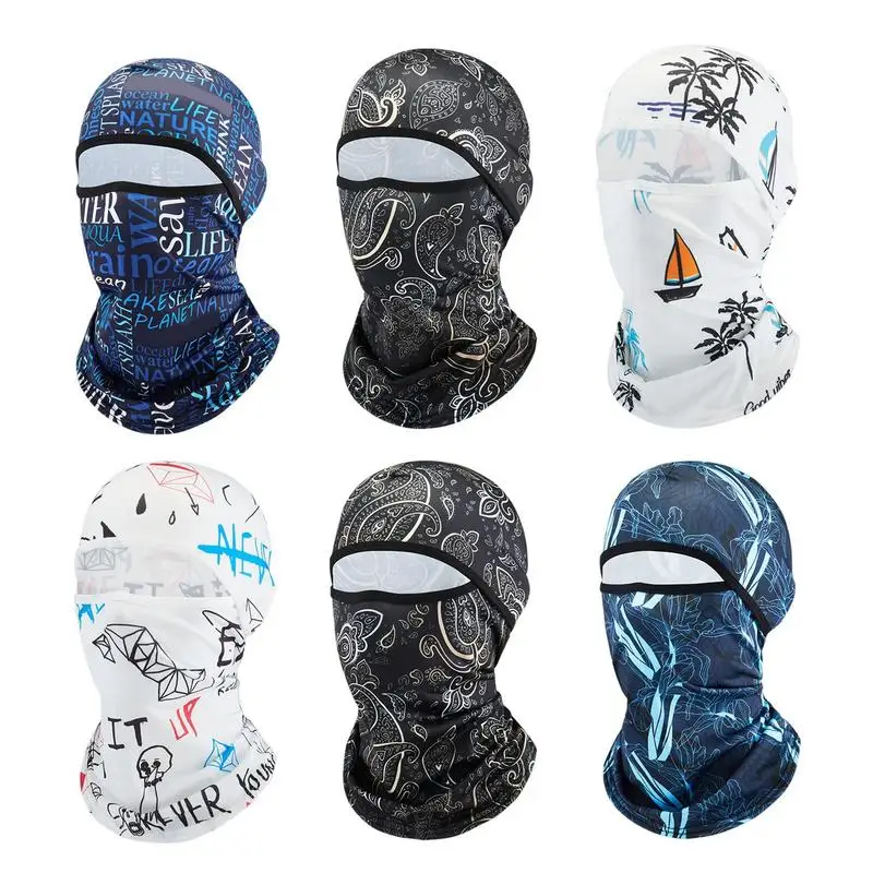 

UV Protection Face Cover Motorcycle Full Face Cover Headwear Men Fishing Hats Balaclava Ice Silk Sun UV Protection For Moto Bike