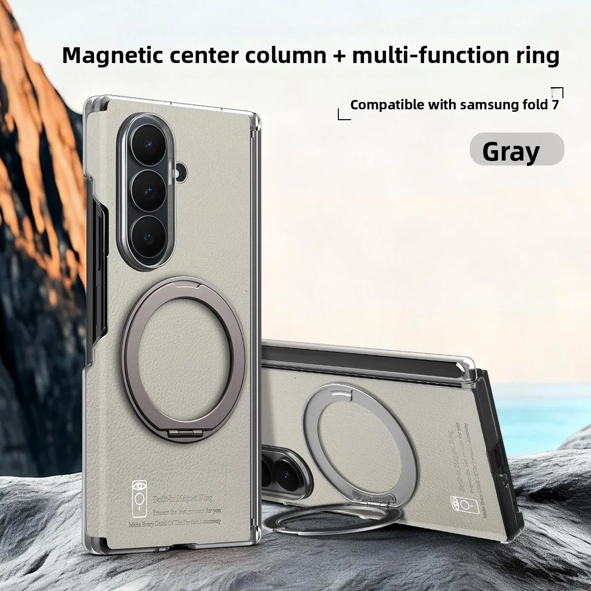 Rotating Ring Magnetic Hinge Protector Phone Case with Magsafe Charging Compatibility