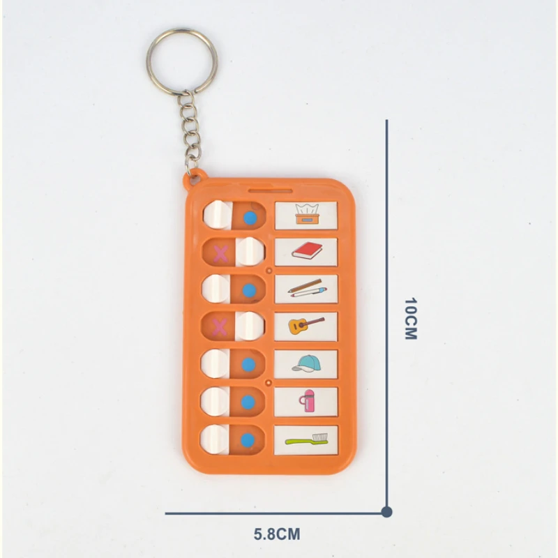 Chore Chart Portable Daily Plan Board Keychain