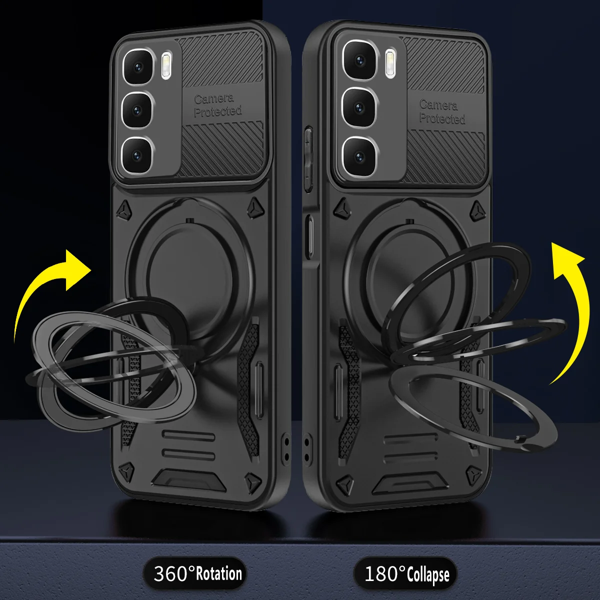 360° Metal Magnetic Rotating Ring Holder Phone Case Protector