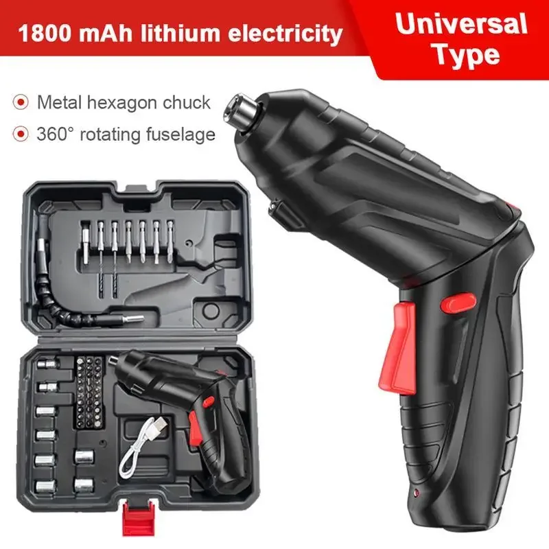 

Cordless Electric Screwdriver Multifunction USB Rechargeable Screwdriver Mini Powerful Impact Electric Screw Tool Set