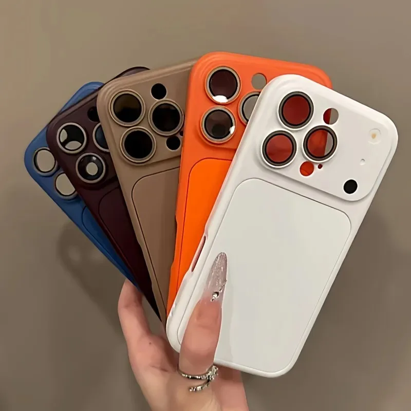 2-in-1 Shockproof Matte Case with Glass Lens Protection and Quick-Change Cover