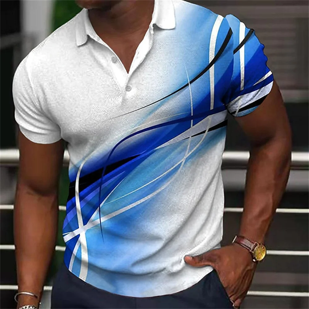 Polo Shirt Fashion Men'S Gradient Line Summer Short Sleeved T-Shirt Casual Daily Lapel Topt-Shirt Striped T-Shirt Men'S Clothing 15 Seb73f00fca3e4ae190d5d6da0e186cf3H Polo Shirt Fashion Men'S Gradient Line Summer Short Sleeved T-Shirt Casual Daily Lapel Topt-Shirt Striped T-Shirt Men'S Clothing