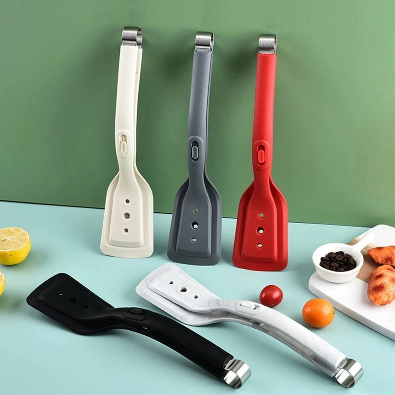 2 In 1 Silicone BBQ Grilling Tong Stainless Steel Kitchen Non-Slip Cooking Clip Clamp Tools Gadgets Grill Kitchen Accessories