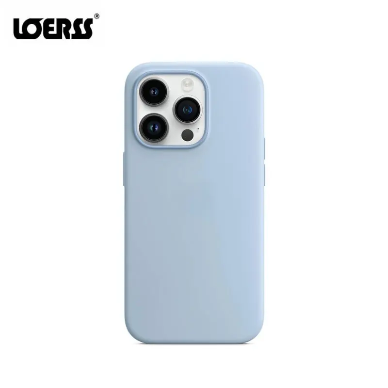 

LOERSS Liquid Silicone Phone Case for iPhone 14 13 12 11Pro Plus Max Solid Color Full Cover Camera Protection Phone Case