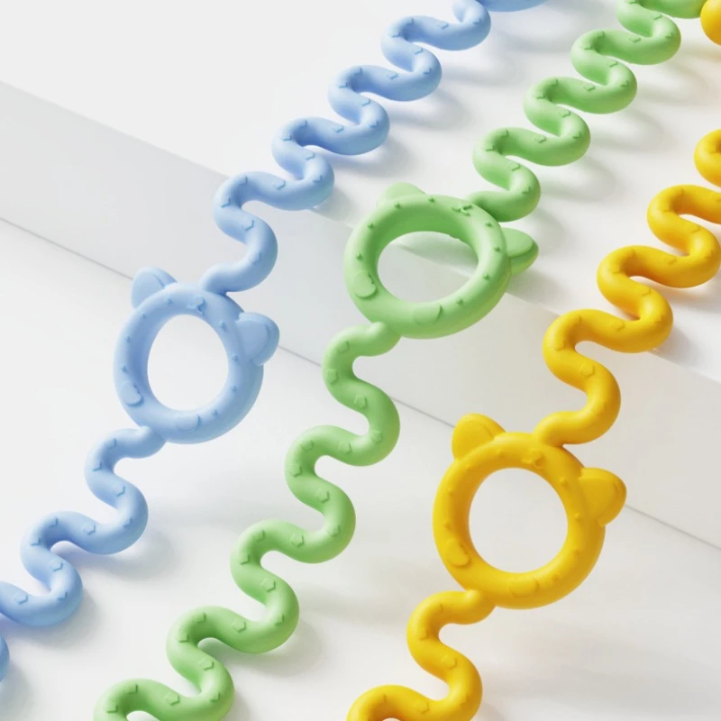 Baby Cute Cat Shape Pacifier Leashes Chain Holders Anti-drop Rope Cases Silicone Teething Clips Teether Soother Pacifier Strap