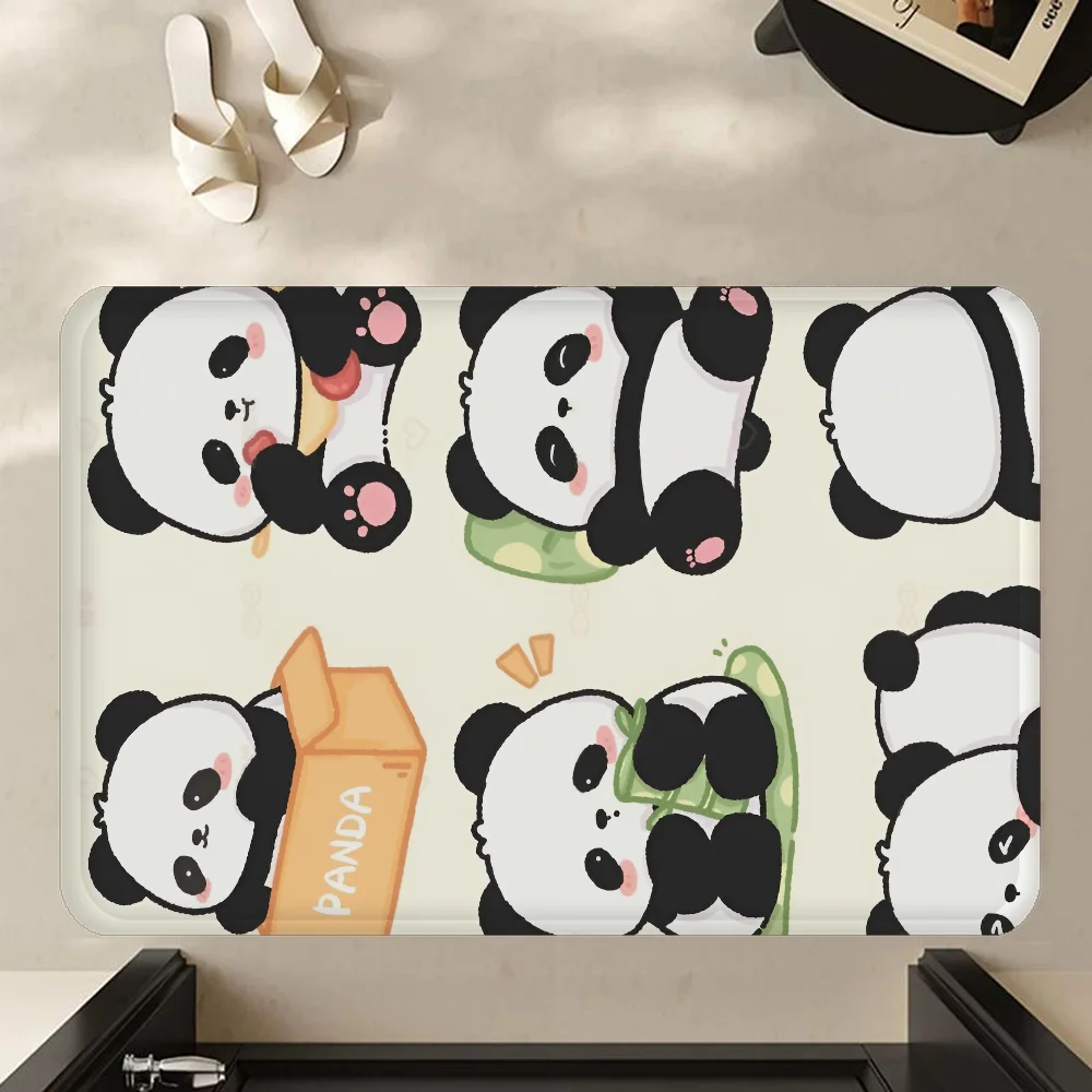 Cute Cartoon Panda Entrance Door Mat Nordic Style Bedroom Living Room Doormat Home Balcony Anti-Slip Modern Home Decor 5