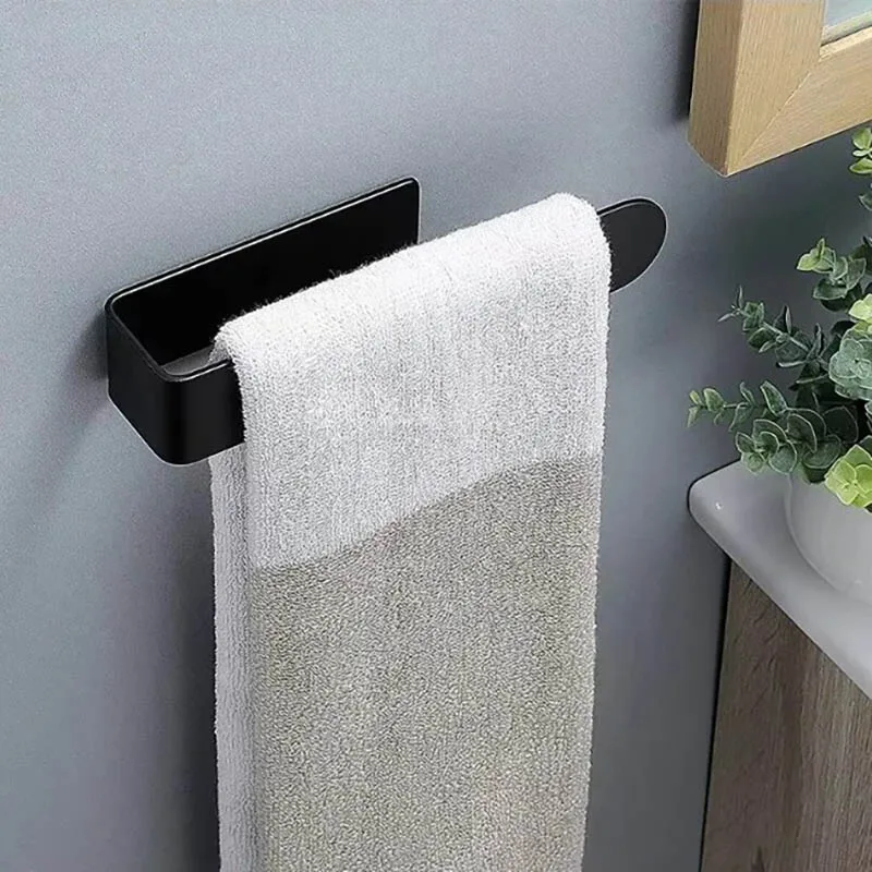 Towel Rack Non-punched Towel Rack Bathroom Self-adhesive Bathroom Kitchen Hand Household Items