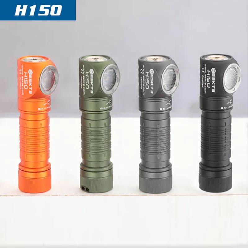 Skilhunt ESKTE H150 (High CRI Version) 2 in 1 Flashlight/Headlamp, 480 Lumens, IPX8 Waterproof, Power by 14500 or AA Battery