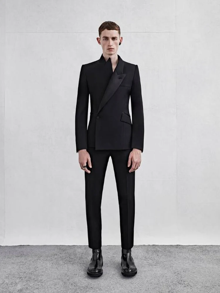 

Single-breasted Elegant Man Suit Full Men's Suit Set Wedding Luxury 2023 Suits Blazer Clothing Swimwear