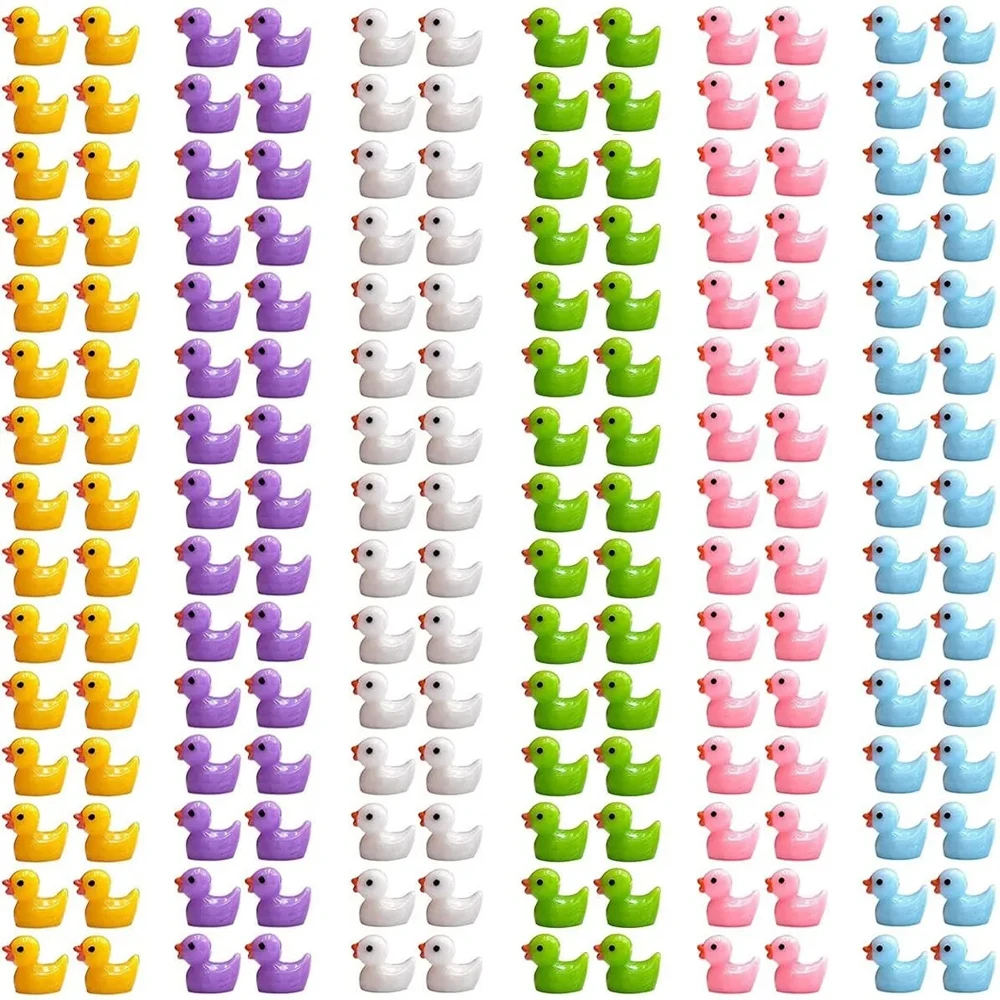 200-10pcs/set Resin Mini Ducks Ornament Miniature Figures Tiny Duck Handicraft Micro Landscape Dollhouse Decoration Accesories