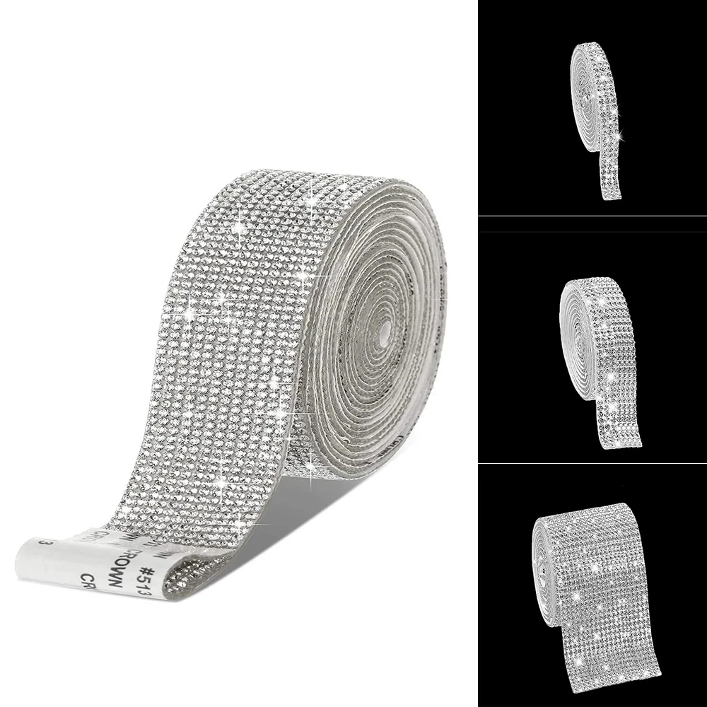 1-Yard-Self-Adhesive-Crystal-Rhinestone-Sticker-Diamond-Ribbon-DIY ...