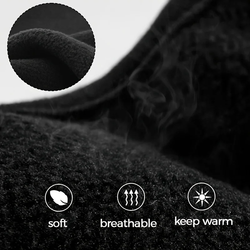 Winter Warm Face Mask Windproof Thickened Breathable Ear Protection Ski Mask Thermal Motorcycle Bicycle Outdoor Sport Mask