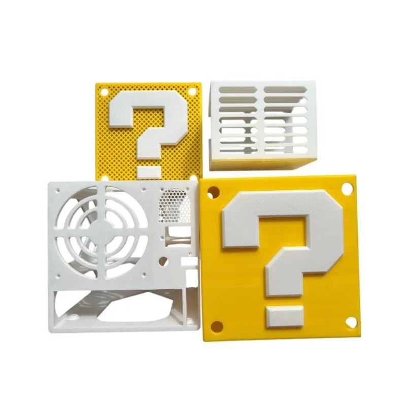 창의적인 3D 프린팅 NAS 케이스, 4+2 베이 물음표 디자인 ITX 엔클로저, 독특한 장 PC 하드웨어(디스플레이용)