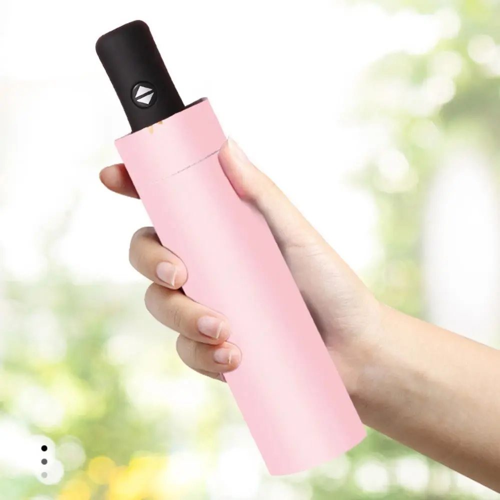 Cute UV Protection Automatic Umbrella Windproof Thickened Rain Umbrella Reinforced Portable Folding Umbrella Sun Protection