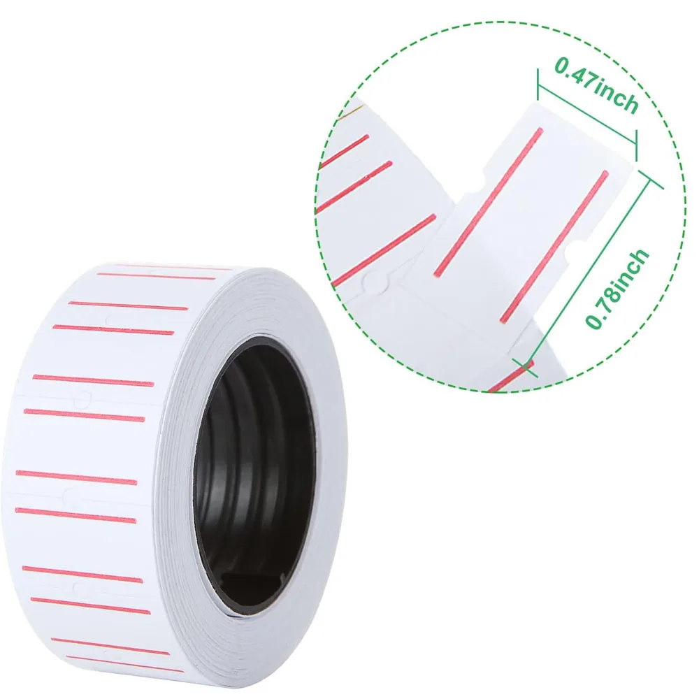 10Rolls MX5500 Price Tag Label Stickers Label Coding Paper Roll for Supermarket Commodity Price Coding Machine Paper