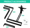 Adjustable Heavy Duty Iron Planter Pot Holder Metal Bracket Wall Mount for Railings Balcony Window Patio Garden Flower Box Hook 3