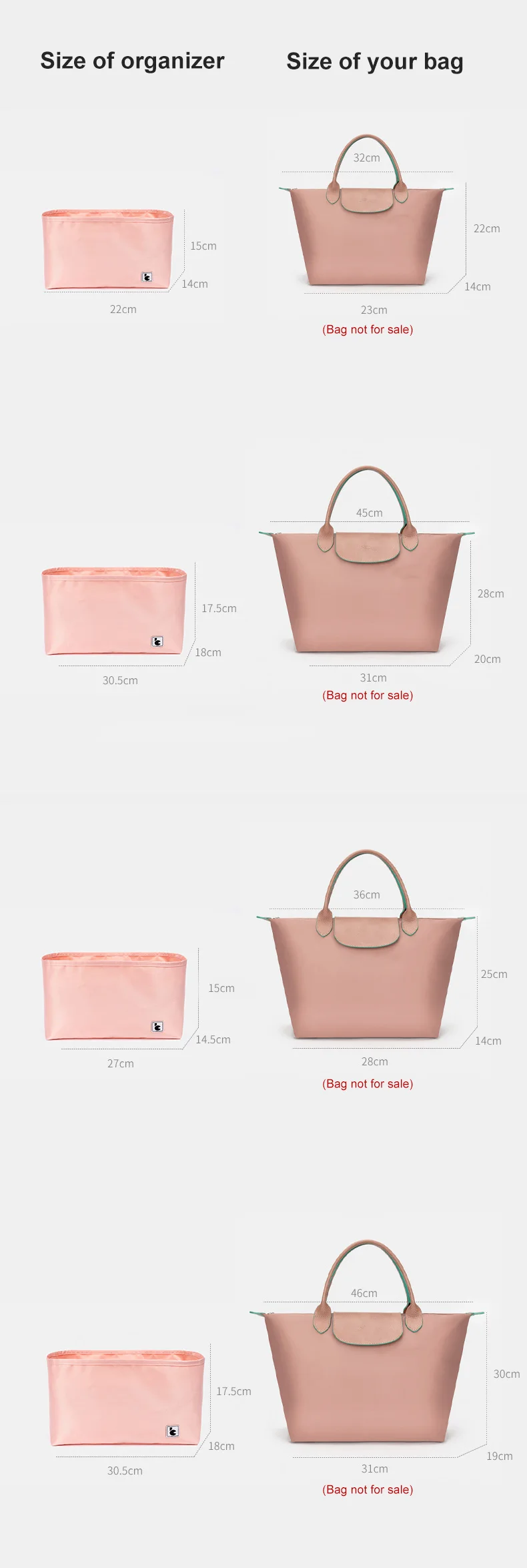 Measurement Longchamp Size Chart