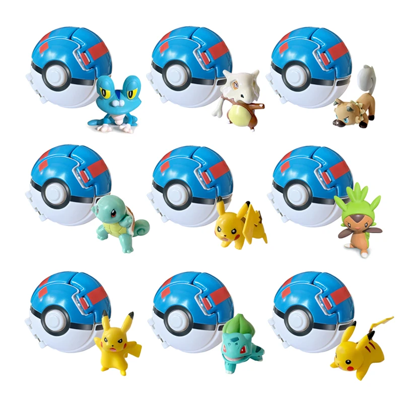 Pocket Monster Elf Ball Cartoon Anime Characup Vendita Calda Pocket Monster Transformation Elf Ball Giocattoli Per Bambini Regali