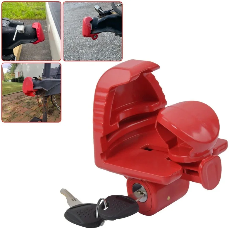 Trailer Lock Adjustable Security Lock Anti Theft Coupler Hitch Coupler Security For Cars Trucks Boats RVs