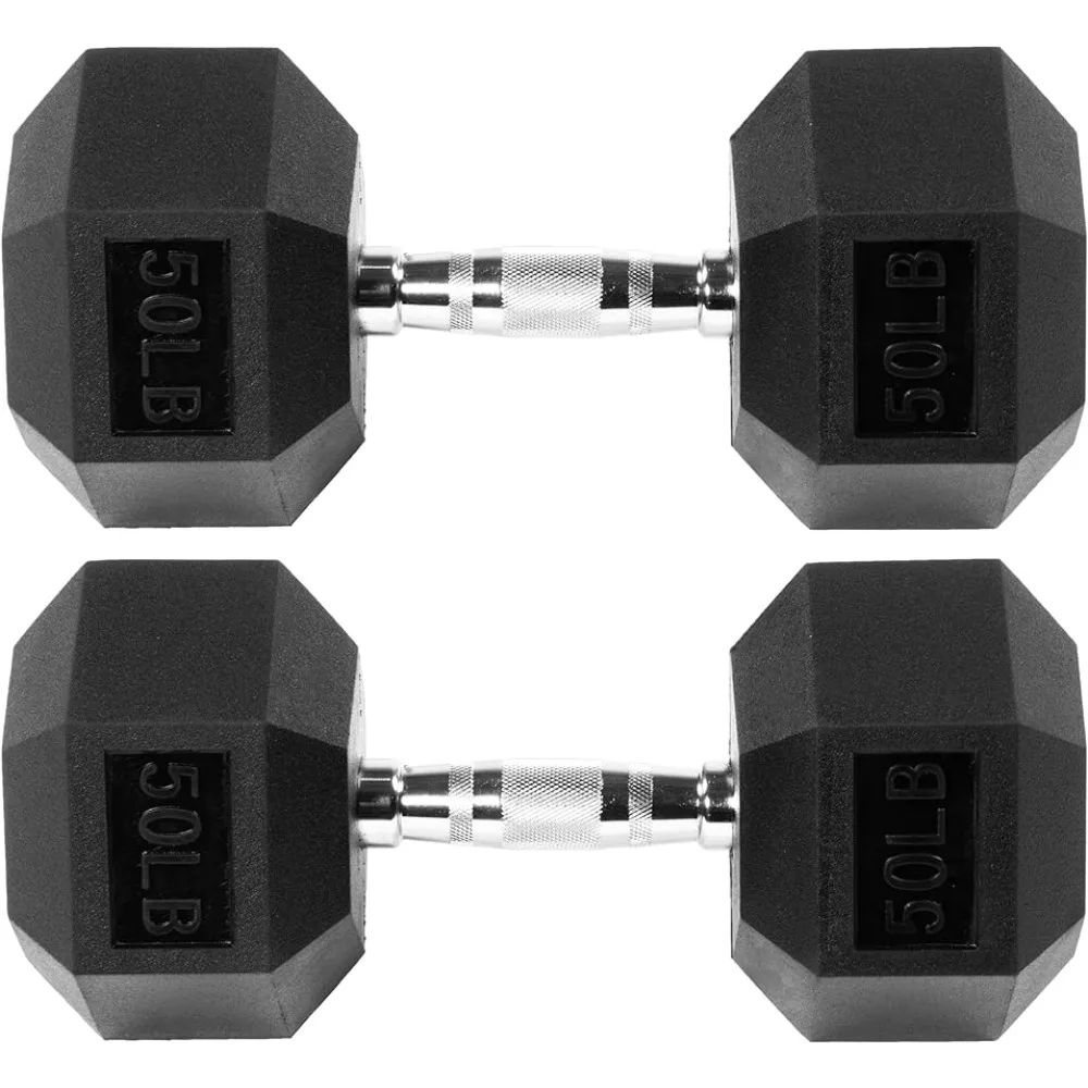 

Dumbbell Rubber Encased Hex Dumbbell Weights for Gym Multiple Sizes Weight of Bodybuilding Exercise Large Fitness Equipment Body