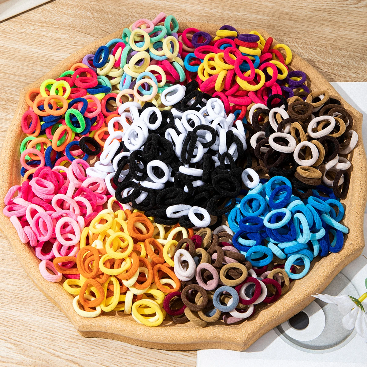 Hair Bands Girls Elastic Hair Bands Children Ponytail Hold Hair Tie Rubber Band Scrunchie 100/300/500pcs Kids Accessories for women