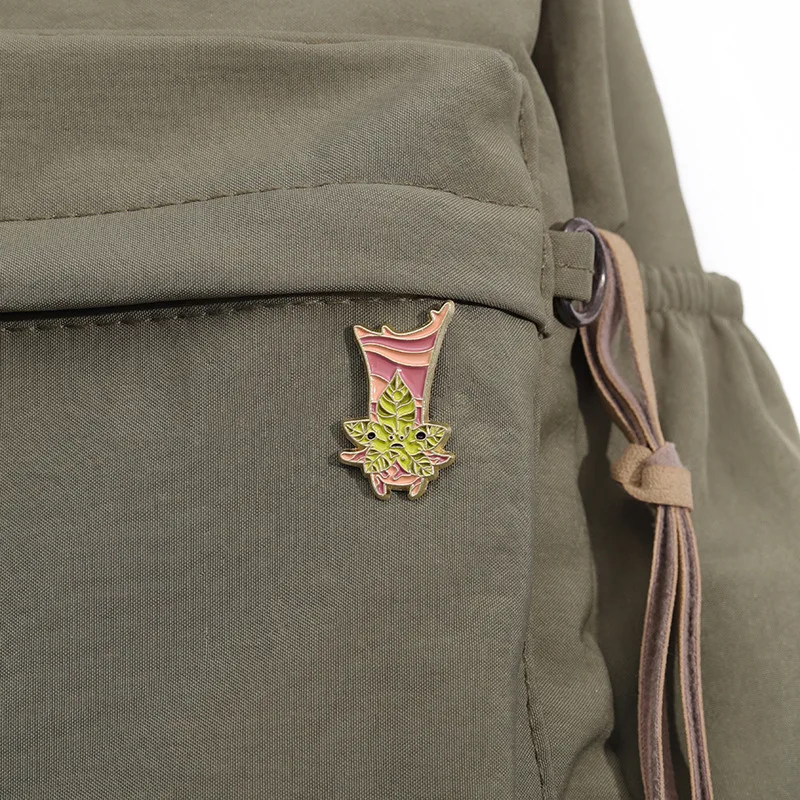 Cartoon-Spiel Elf Emaille Pins benutzer definierte Blatt gespleißt Fuchs Oktopus Broschen Revers Abzeichen Tier Pflanze Schmuck Geschenk für Freunde – Detail 6
