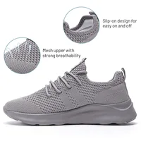 Fujeak Men Walking Shoes Air Mesh Fashion Classic Casual Sneakers Slip-on and Wear-resistant Loafers Footwear Shoe Tenis Size 46 2