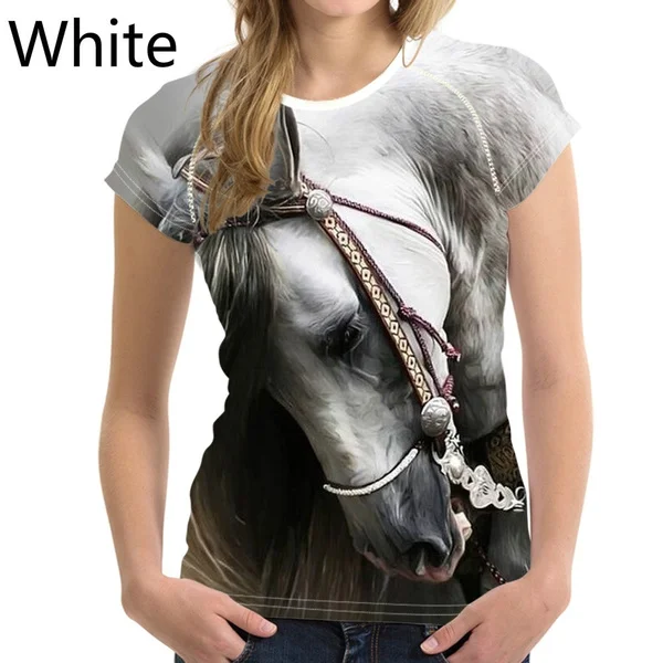

Crazy Horse T-shirts for Women Tees Shirt Harajuku Trendy Tops Tshirts Ladies Short Sleeve Tees Slim T-shirt 2018
