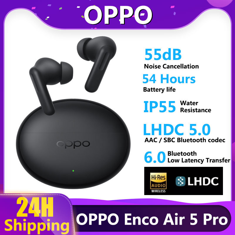 2026 Official OPPO Enco Air 5 Pro TWS Wireless Bluetooth 6.0 Earphone LHDC5.0 55dB Active Noise Canceling 54h Battery Life