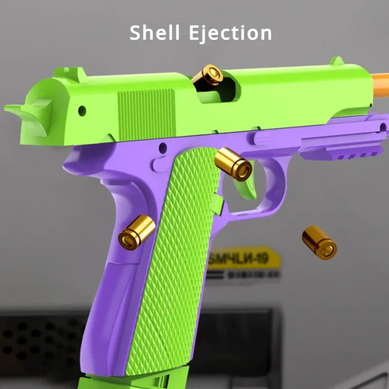Mechanical Burst USP 2011 Pistol Shell Ejection Empty Hanging Decompression Gun Continuous Soft Bullet Launcher Toy Gun 2