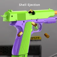 Mechanical Burst USP 2011 Pistol Shell Ejection Empty Hanging Decompression Gun Continuous Soft Bullet Launcher Toy Gun 2