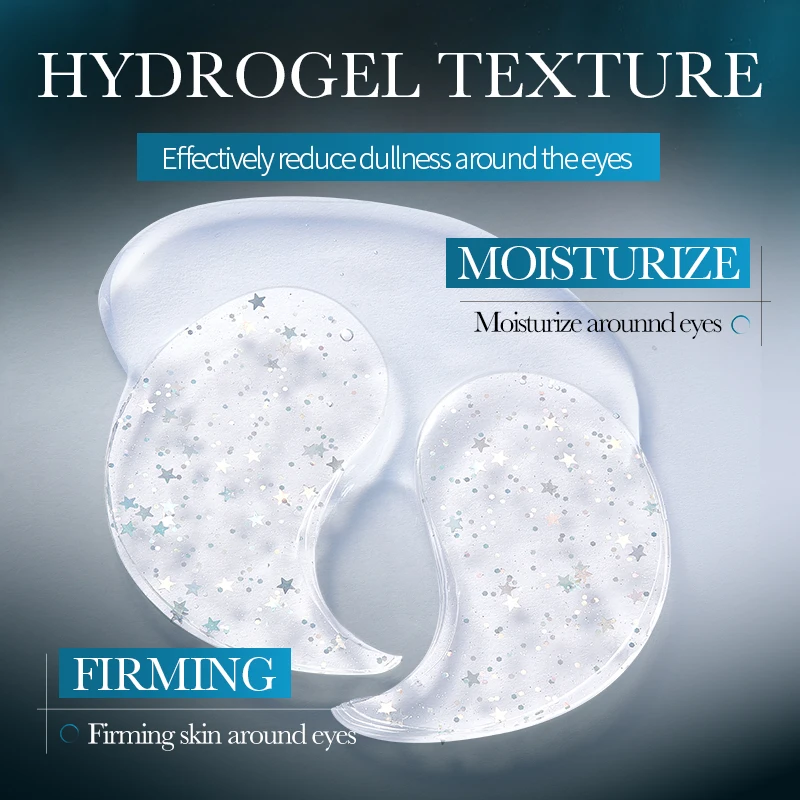 60pcs SADOER Pearl Crystal Collagen Eye Mask Anti Dark Circles Under The Eyes Moisturizing Anti-Wrinkles Anti-Aging Eye Patches