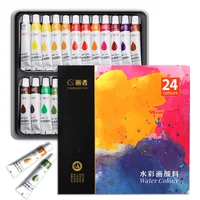 Watercolor Paint Set,24 Colors 12ml/0.41oz,Versatile,Easy to Blend,Perfect for Painting,Decoration,Portraits,Great for Adults 1
