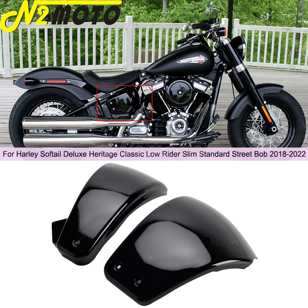 

Chrome/Black Motorcycles Battery Side Protection Covers For Harley Softail M8 Street Bob Low Rider Slim Deluxe Heritage Classic