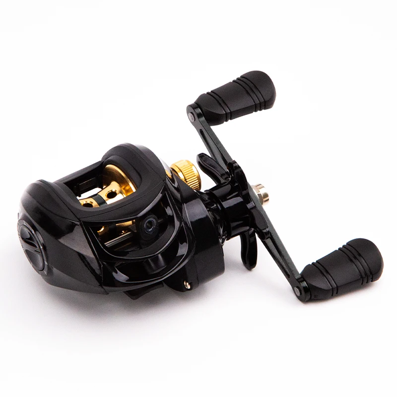 

Better Leader Saltwater Baitcasting Reels with Magnetic Brake System 8KG Drag 17 + 1 BB 7.2 High Speed Black Gold Fishing Reel