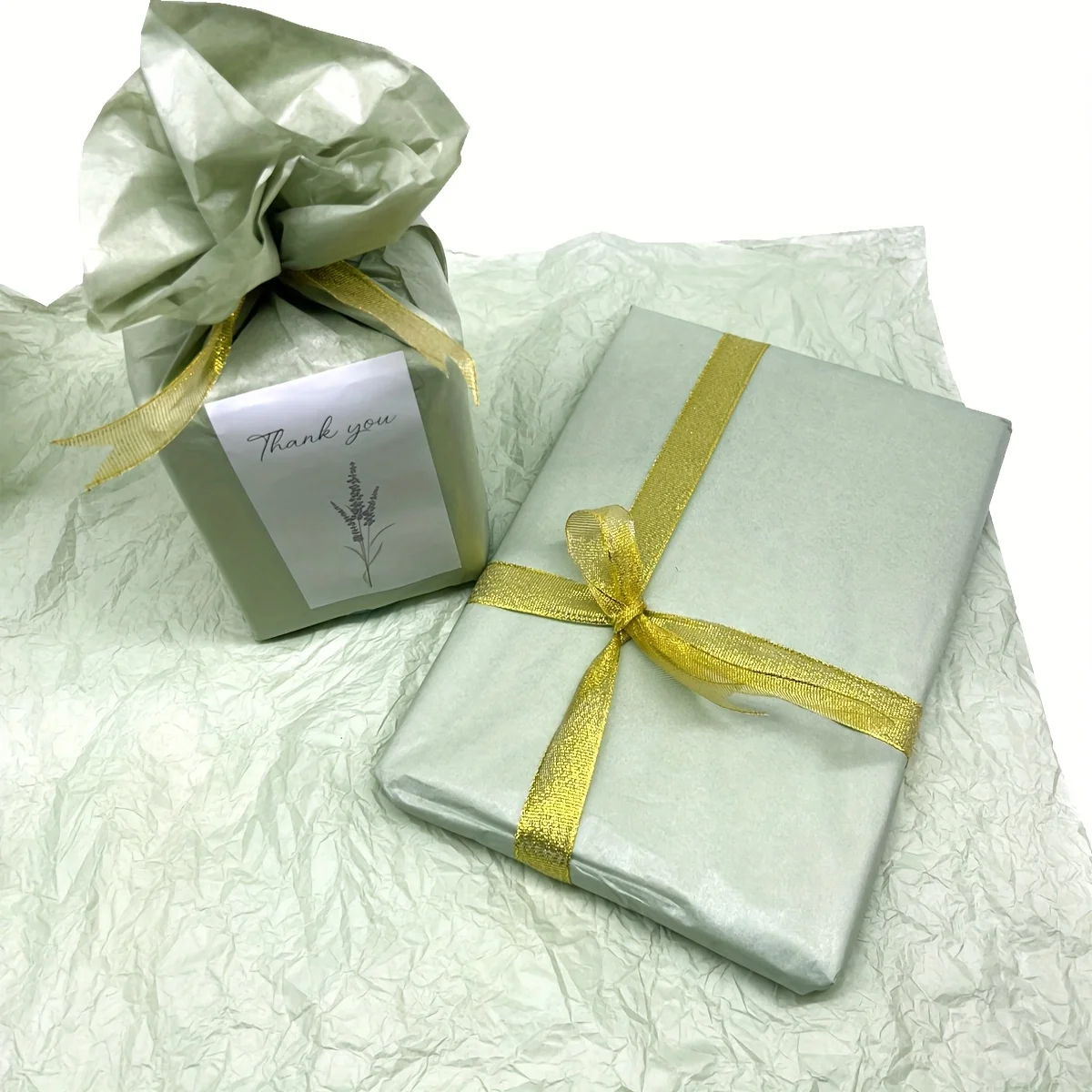 50 Stück/100 Stück salbeigrünes Seidenpapier – 35 x 50 cm oder 50 x 75 cm Matcha-Farbverpackungsblätter für Geschenkverpackungen, Heimwerkerarbeiten, Blumen – Detail 9