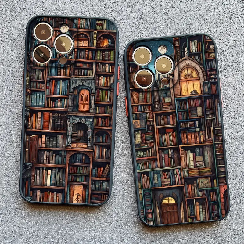 Book Shelf Pattern Shockproof Phone Case