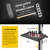 Hot selling Rotatable Lashes Lamps Half Moon Light Led Moon Lamp Photography Fill Light for Lashes Extension Beauty Floor Lamps 2