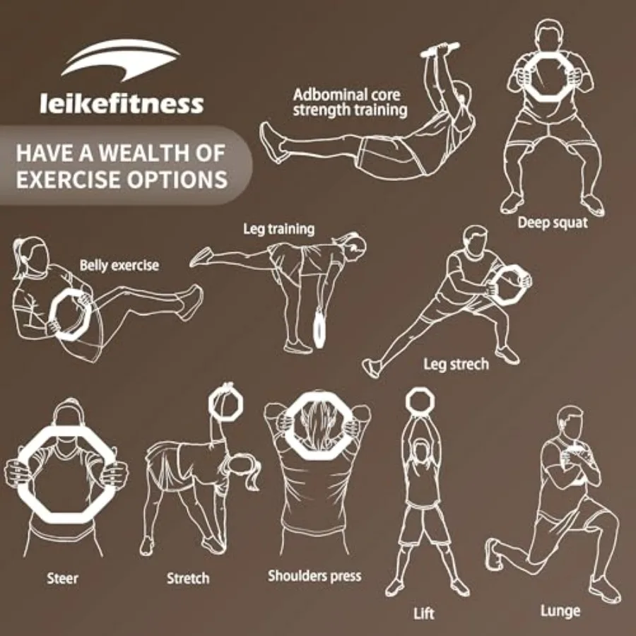 Weight Ring 2-in-1 Kettlebell & Dumbbell, cast iron+PVC coating, Yoga Exercise, Aerobics, Core Training, 4 in a set (0.33LB + 5.