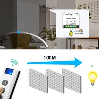 Wireless Dimmer Light Switch with Remote Controls AC110V 220V Dimmable Switch 100M Control for LED and Halogen 10W-150W (No Wifi - Image 3