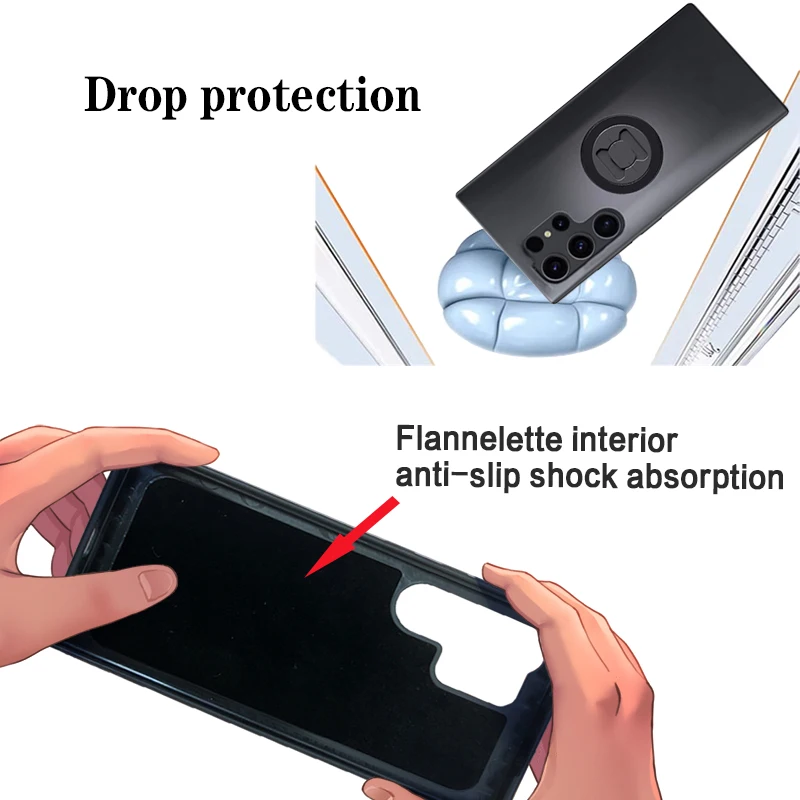 Motorcycle Bracket Mobile Phone Anti-Vibration Protection Case