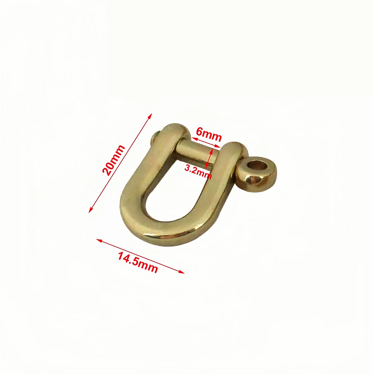 Karabiner aus massivem Messing, D-Schleife, Schäkel, Schlüsselanhänger, Haken, Schraubverbindung, Verbindungsschnalle, Schlüsselanhänger, Schmuckzubehör, Zubehör – Detail 7