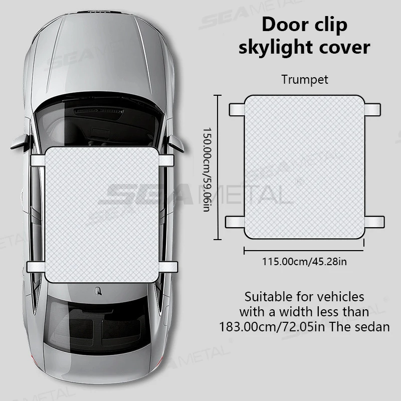 SEAMETAL Car Sunroof Shade Cover Sunscreen Waterproof Ice Snow Protection Sun Pr